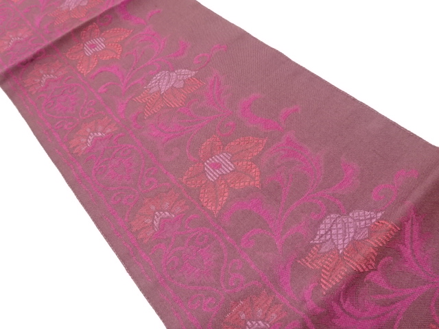 花唐草模様織出し名古屋帯